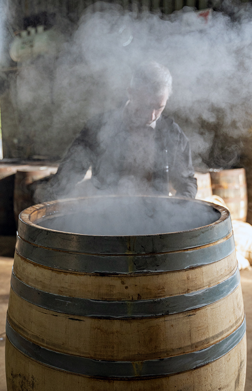 Glendalough Distillery Mist Rising from Barrel